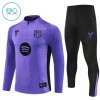 Barn FC Barcelona Trainings Sweatshirt Kvarts-Dragkedja 2025-26 Lila